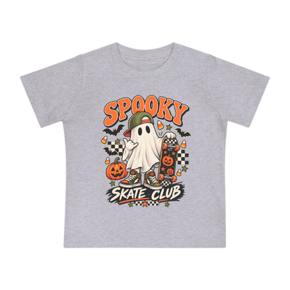 Spooky Skate Club Baby T-Shirt — Halloween Ghost Skateboard Tee