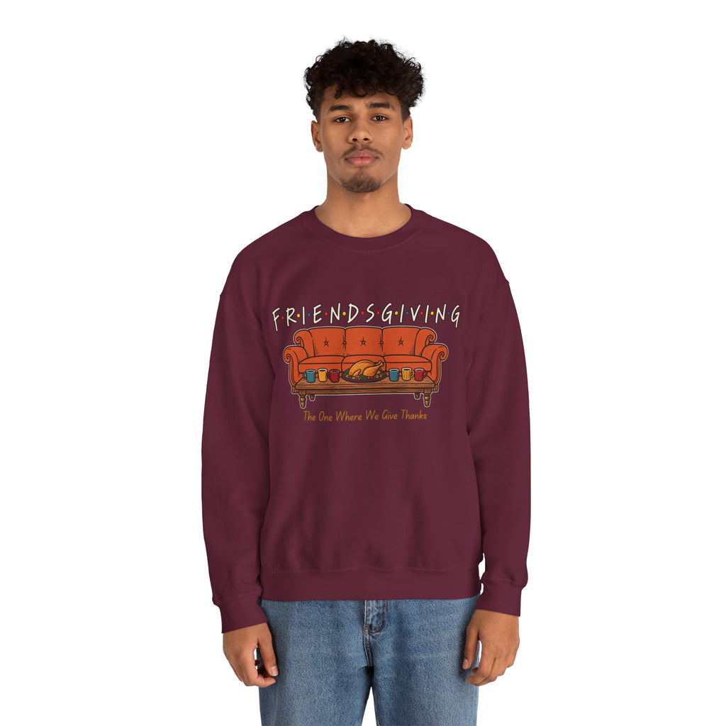 Friendsgiving: The One Where We Give Thanks Crewneck Sweatshirt Printify