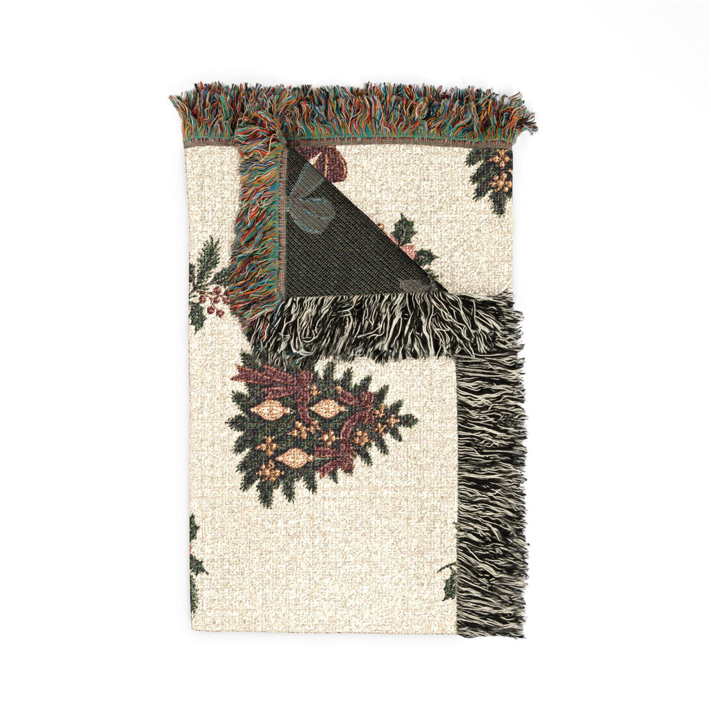 Vintage Christmas Tree Woven Blanket Printify