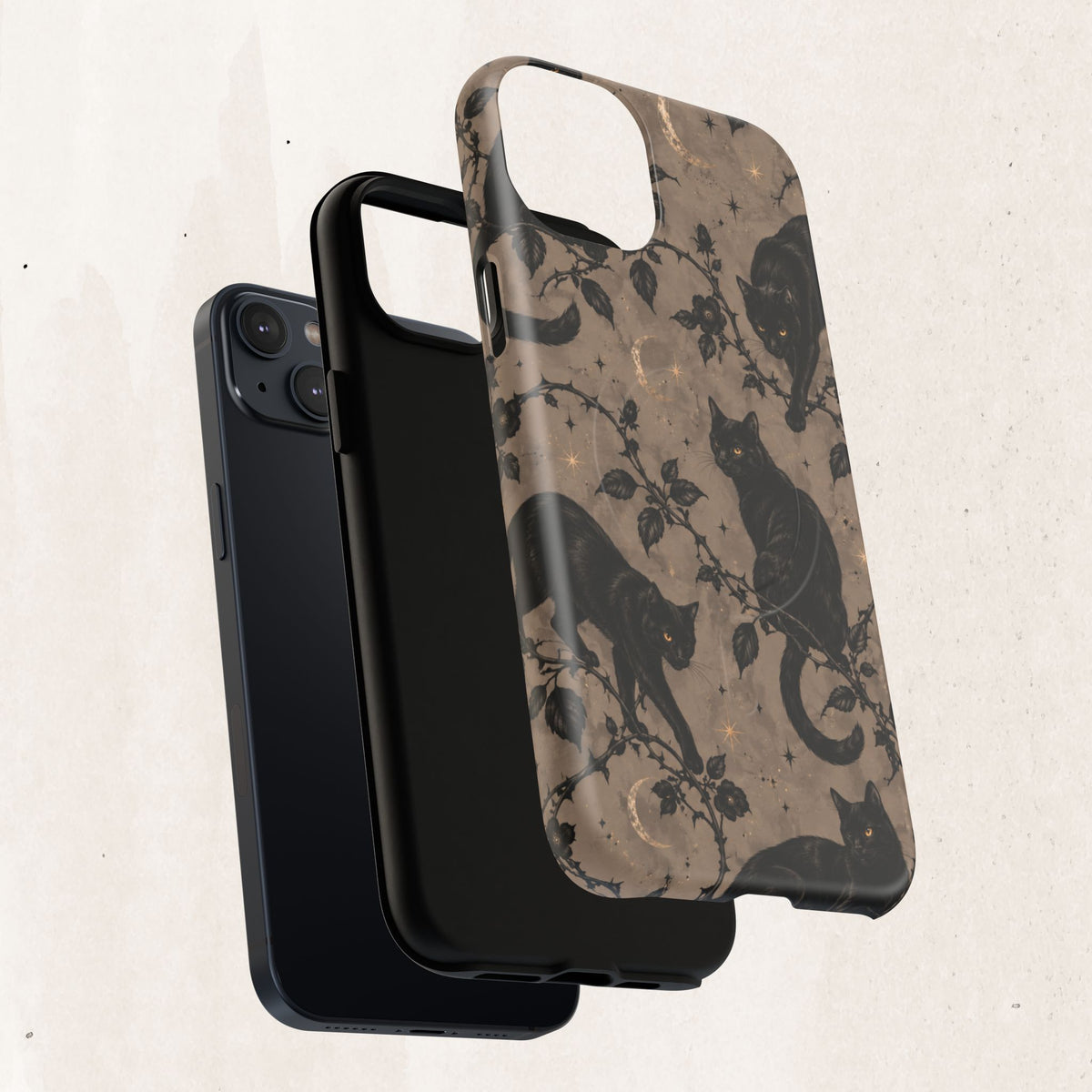 Vintage Black Cats Tough Phone Case