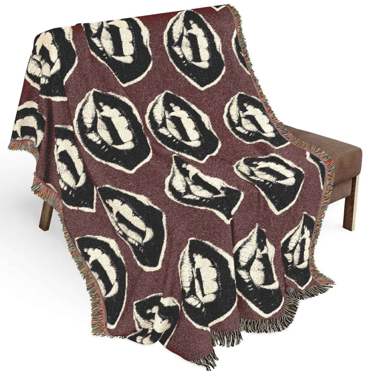 Vampire Fangs Woven Blanket