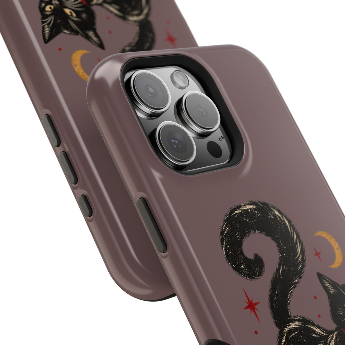 Black Cat in Red Boots MagSafe Phone Case, alternate view