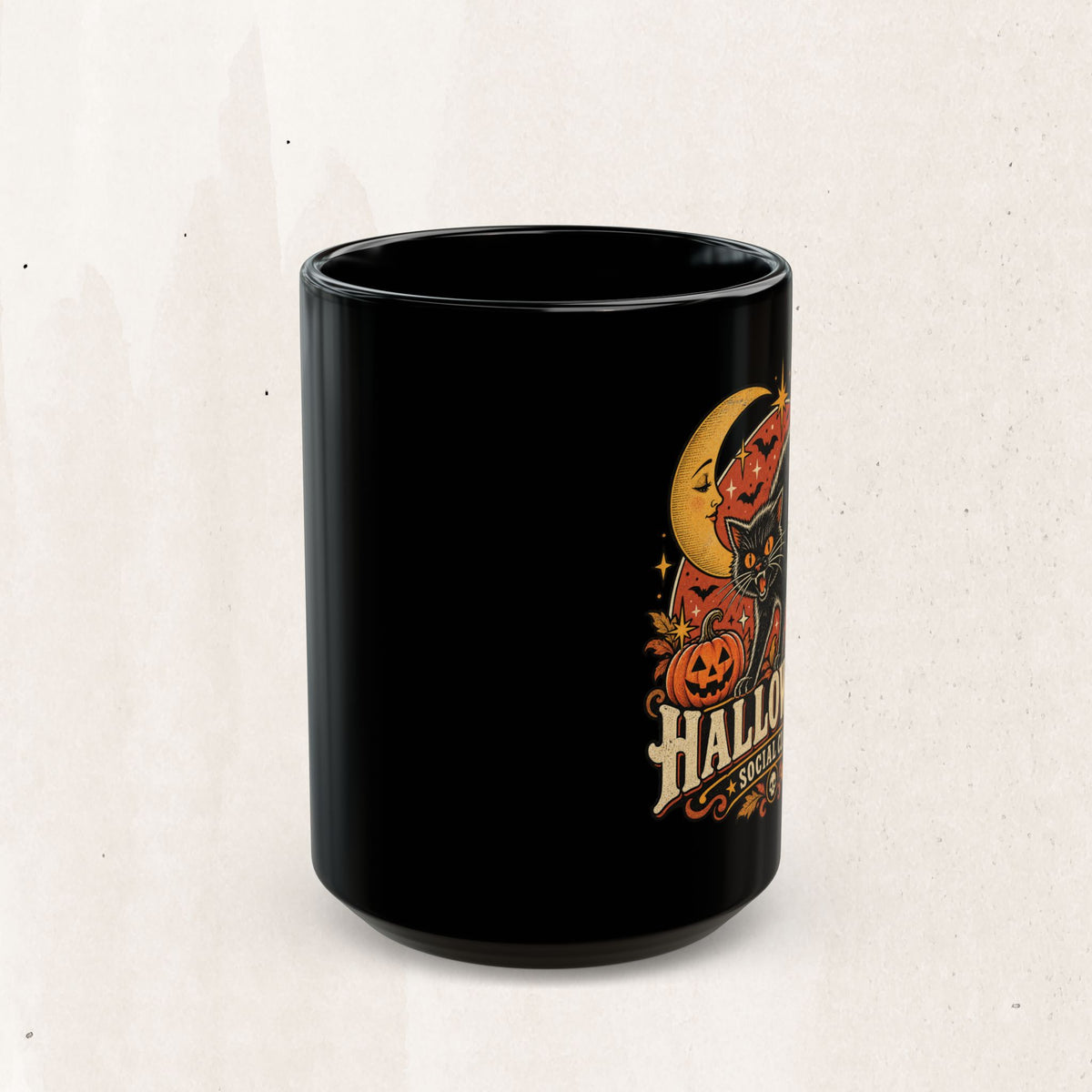 Halloween Social Club Black Mug