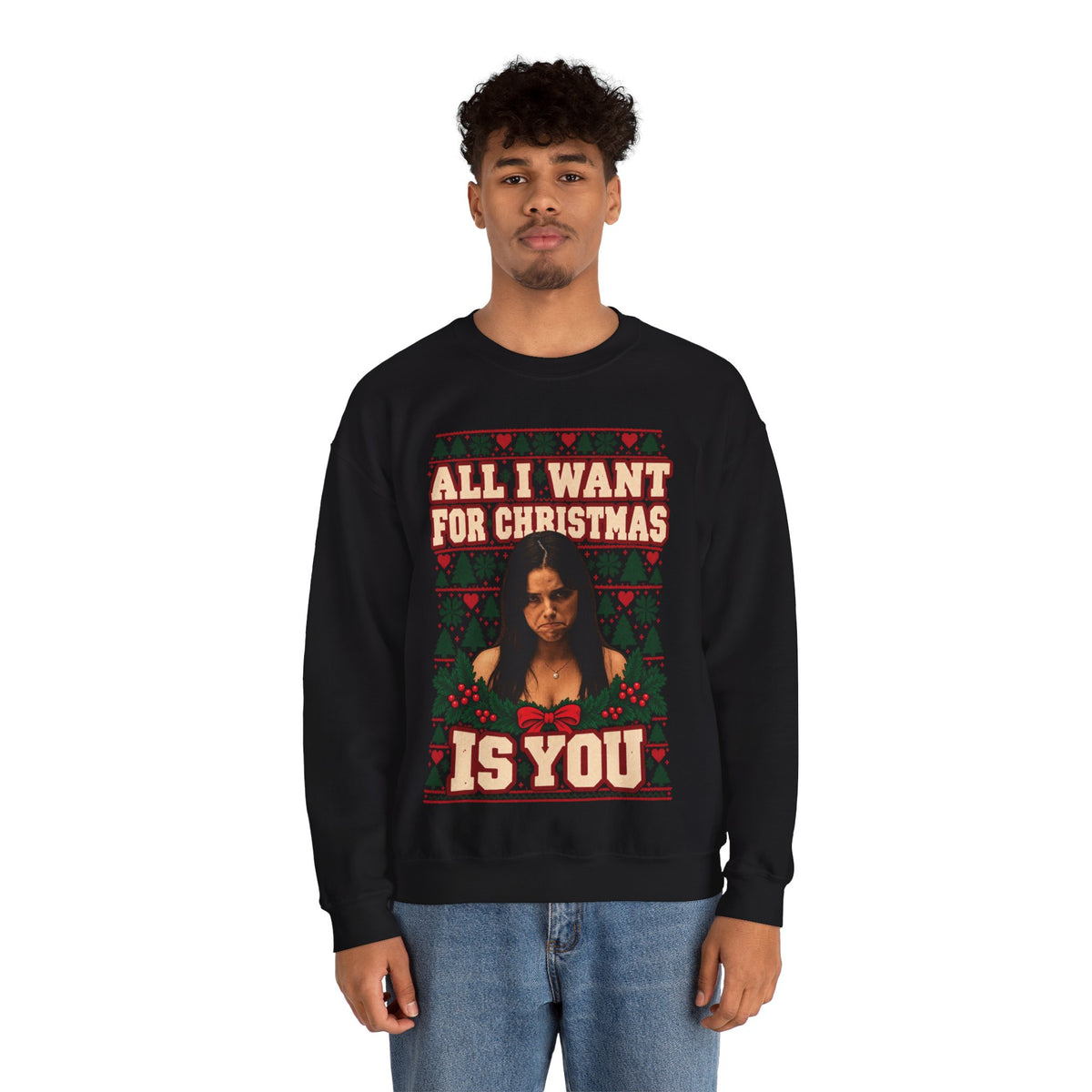 All I Want for Christmas Is You 'Obsession' Sweatshirt in White, alternate view