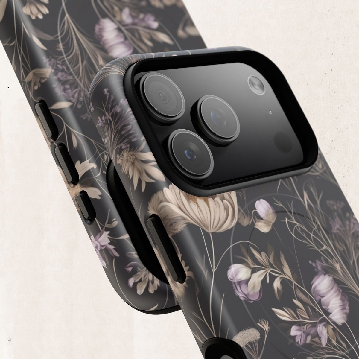 Floral Noir Tough Magnetic Phone Case