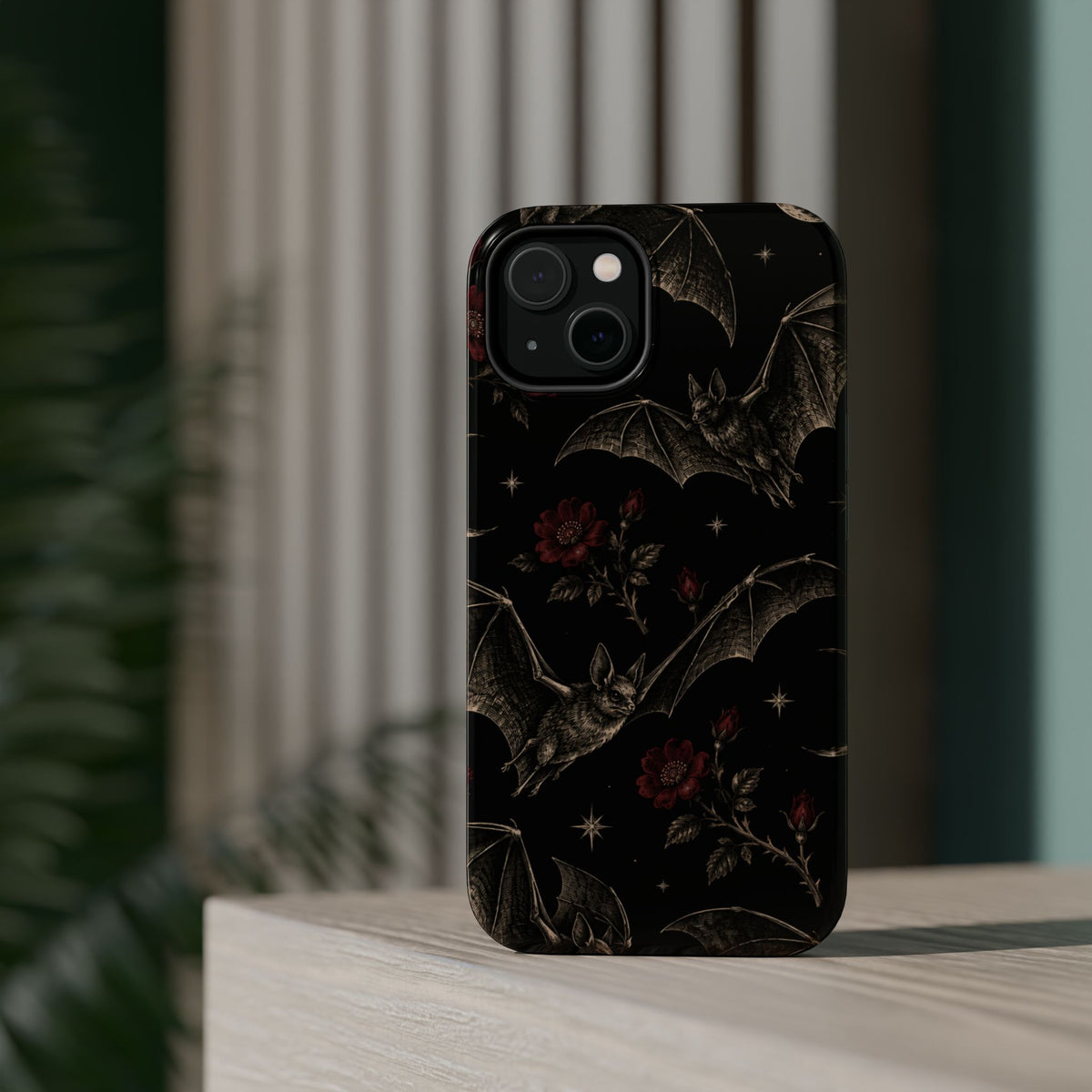 Gothic Bat & Moon Magnetic Phone Case, alternate view