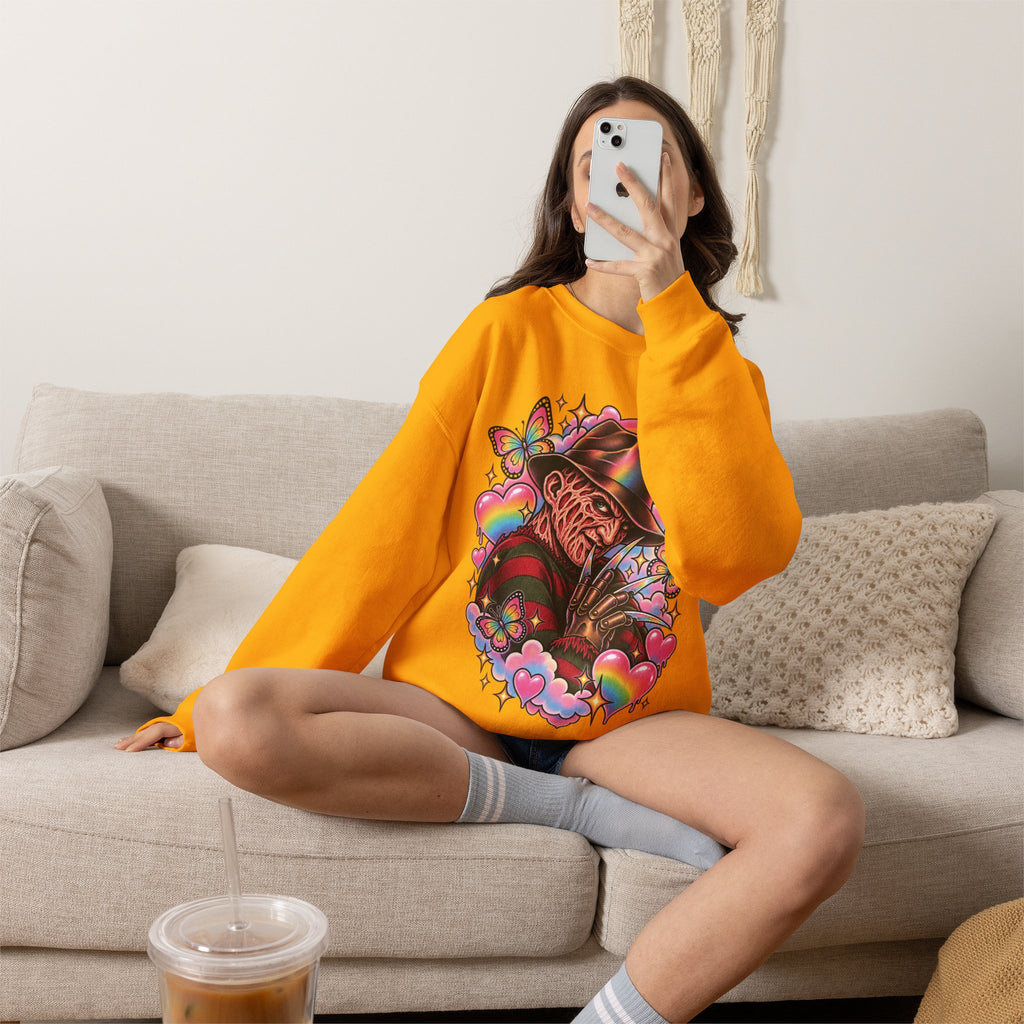 Freddy Krueger Rainbow Crewneck Sweatshirt