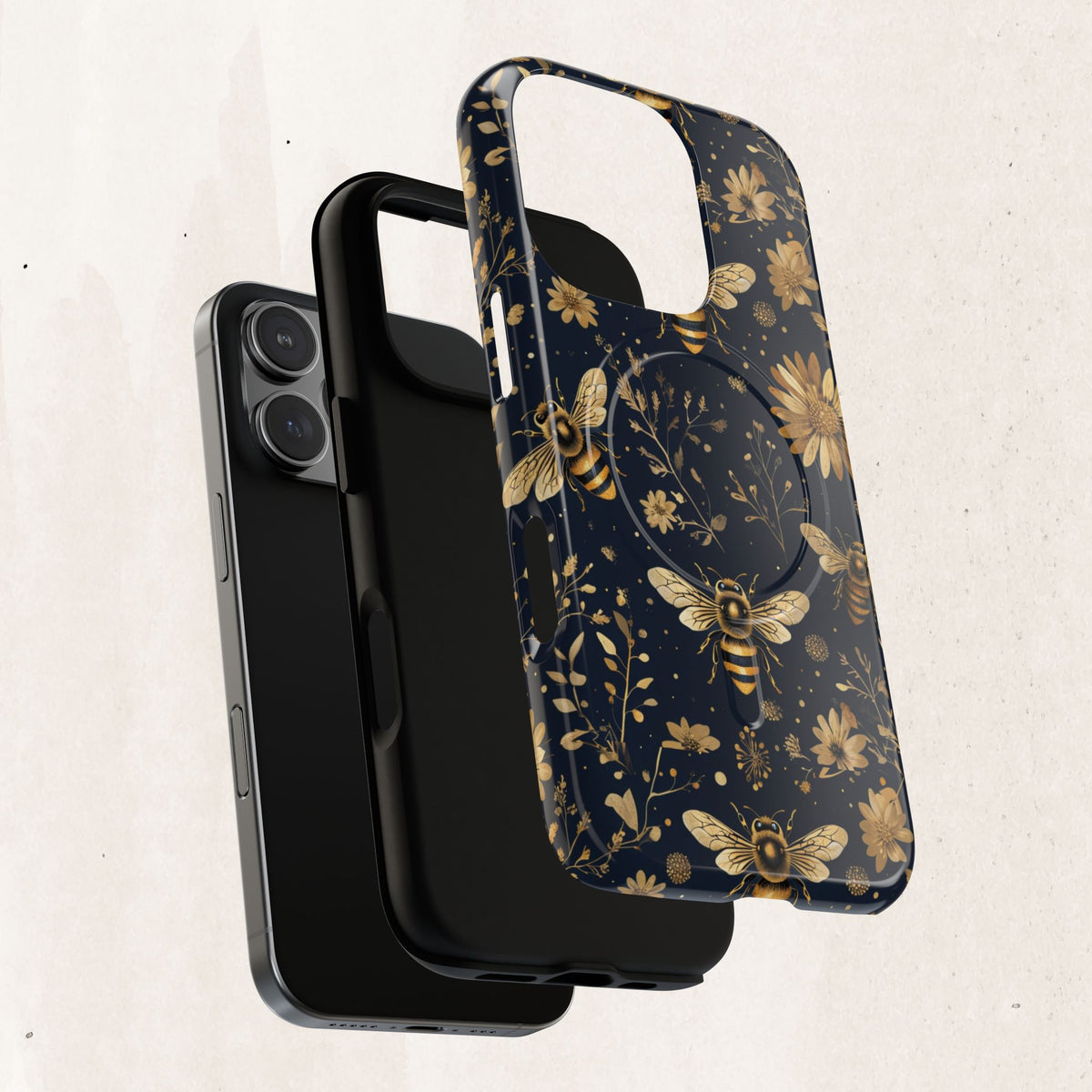 Gold Bees & Daisies Magnetic Tough Case