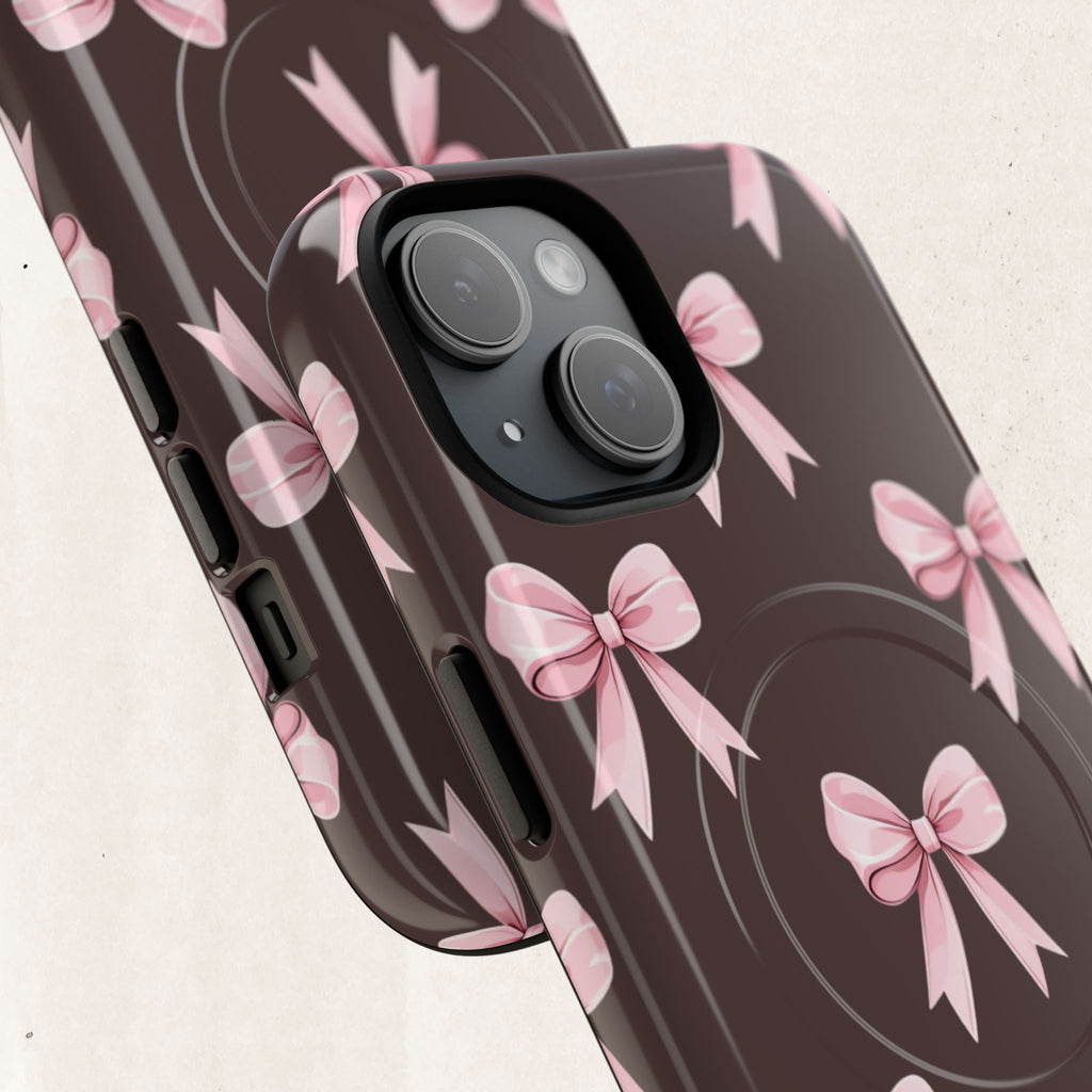 Pink Ribbon Bow Tough Magnetic Phone Case