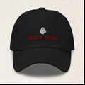 Future Ghost Embroidered Dad Hat – Gothic Low-Profile Cap – Black