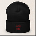 Elder Emo Cuffed Beanie – Gothic Knit Hat – Black