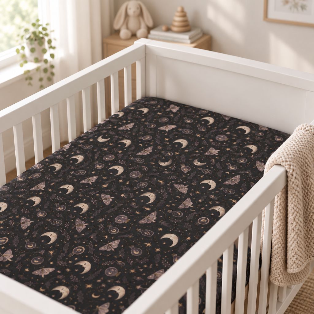Celestial Night Fitted Crib Sheet – Starry Nursery Bedding