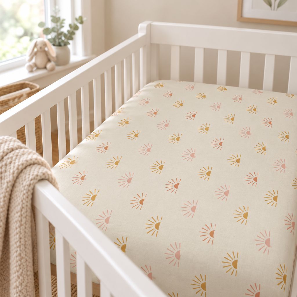 Neutral Rainbow Crib Sheet – Boho Nursery Bedding