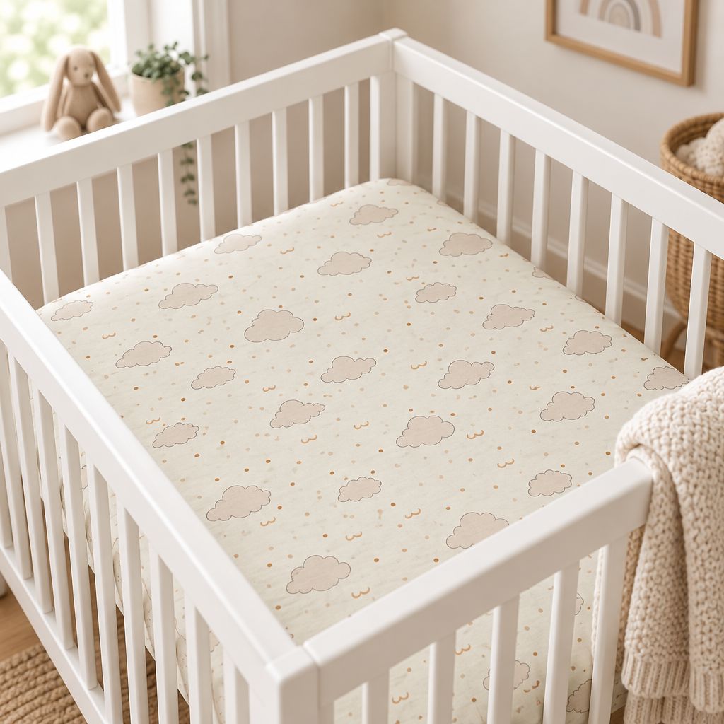 Clouds Baby Fitted Crib Sheet, alternate view