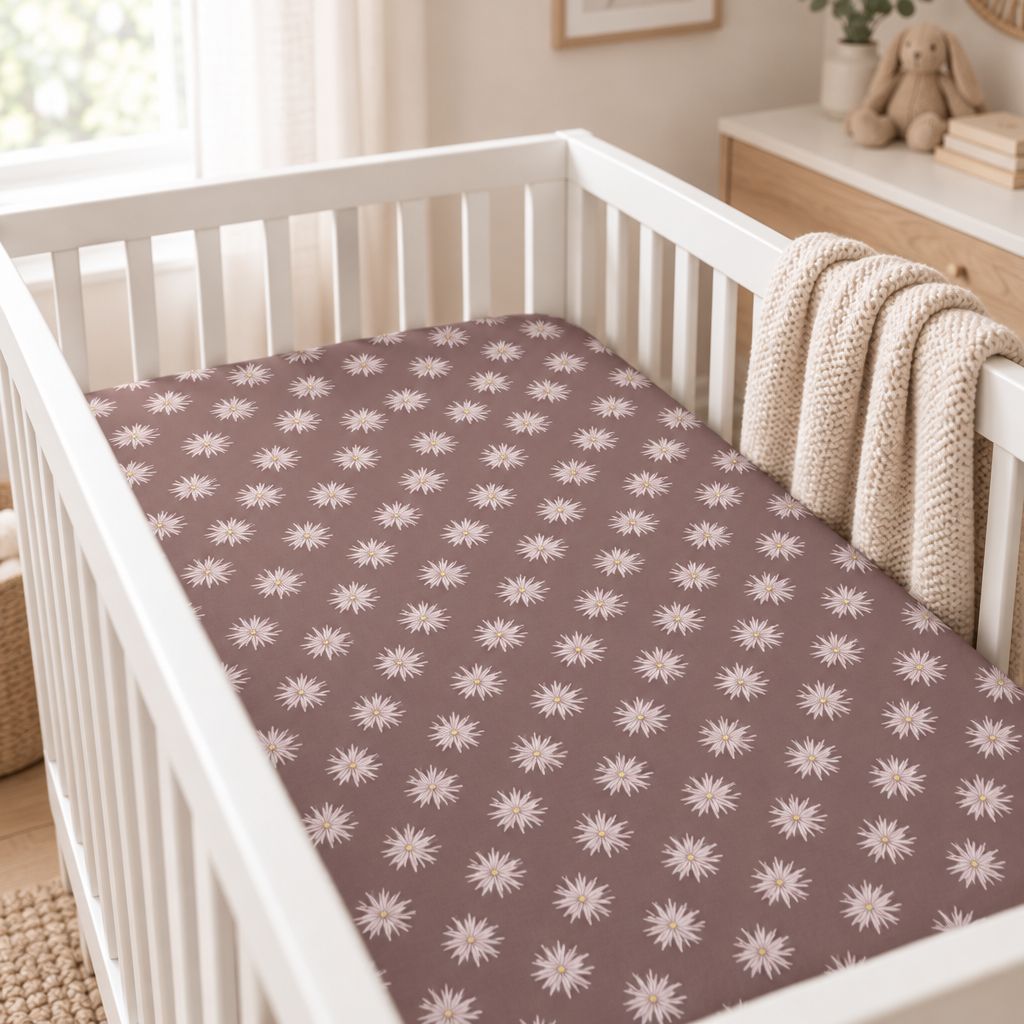 Sunburst Pattern Fitted Crib Sheet, alternate view