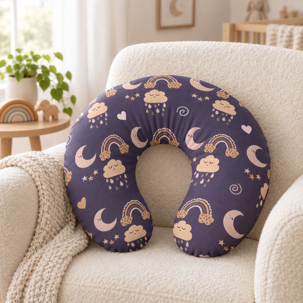 Dreamy Moon & Clouds Nursing Pillow Cover