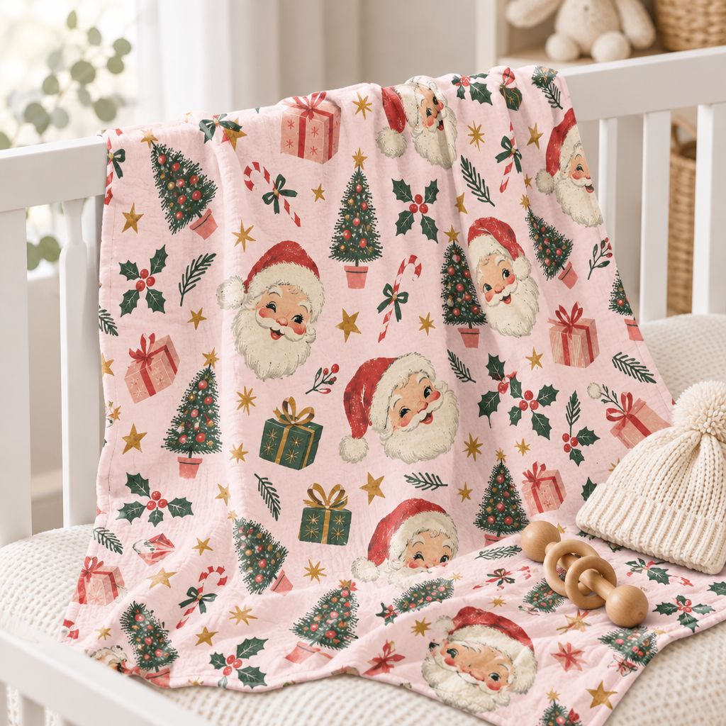 Christmas Santa Baby Swaddle Blanket