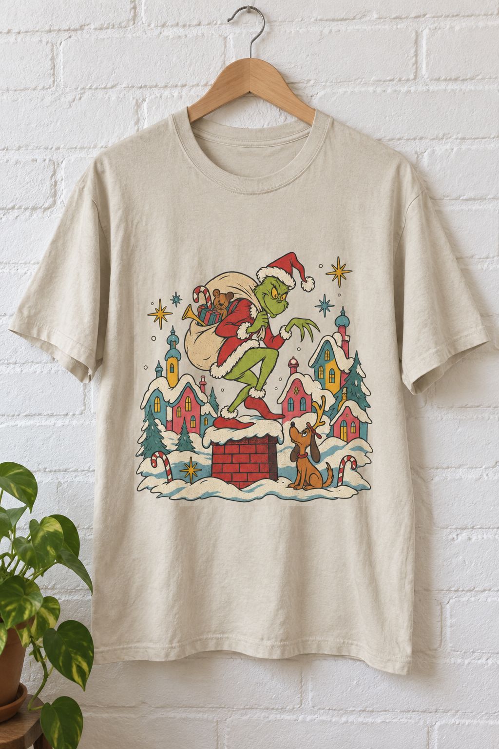 Grinch Vintage Graphic Tee lifestyle photo