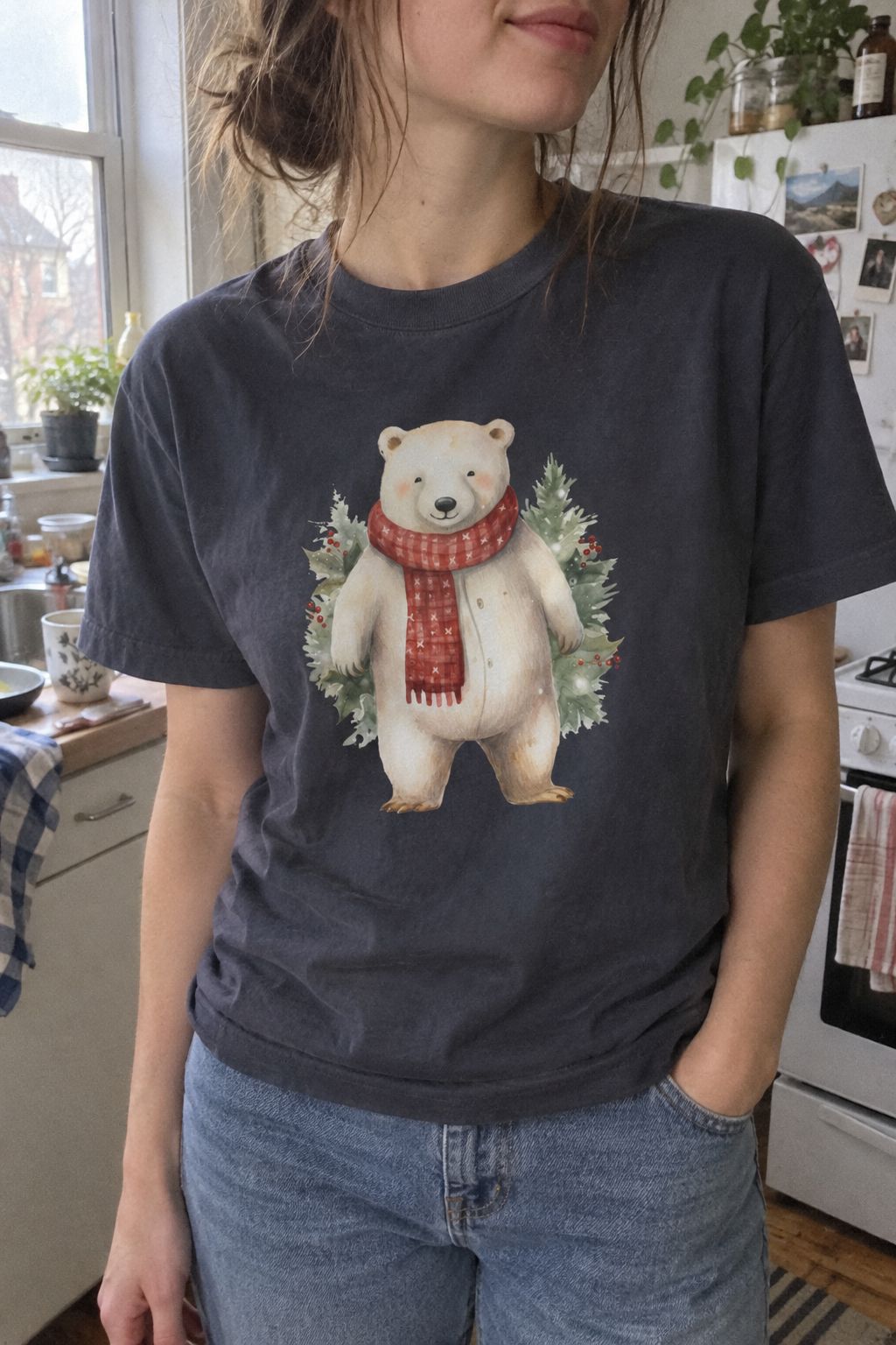 Polar Bear Christmas Tee lifestyle photo