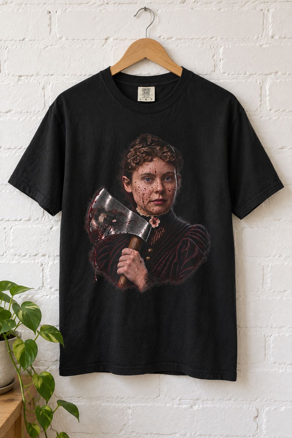 Axe-Wielding Lizzie Borden Graphic Tee lifestyle photo