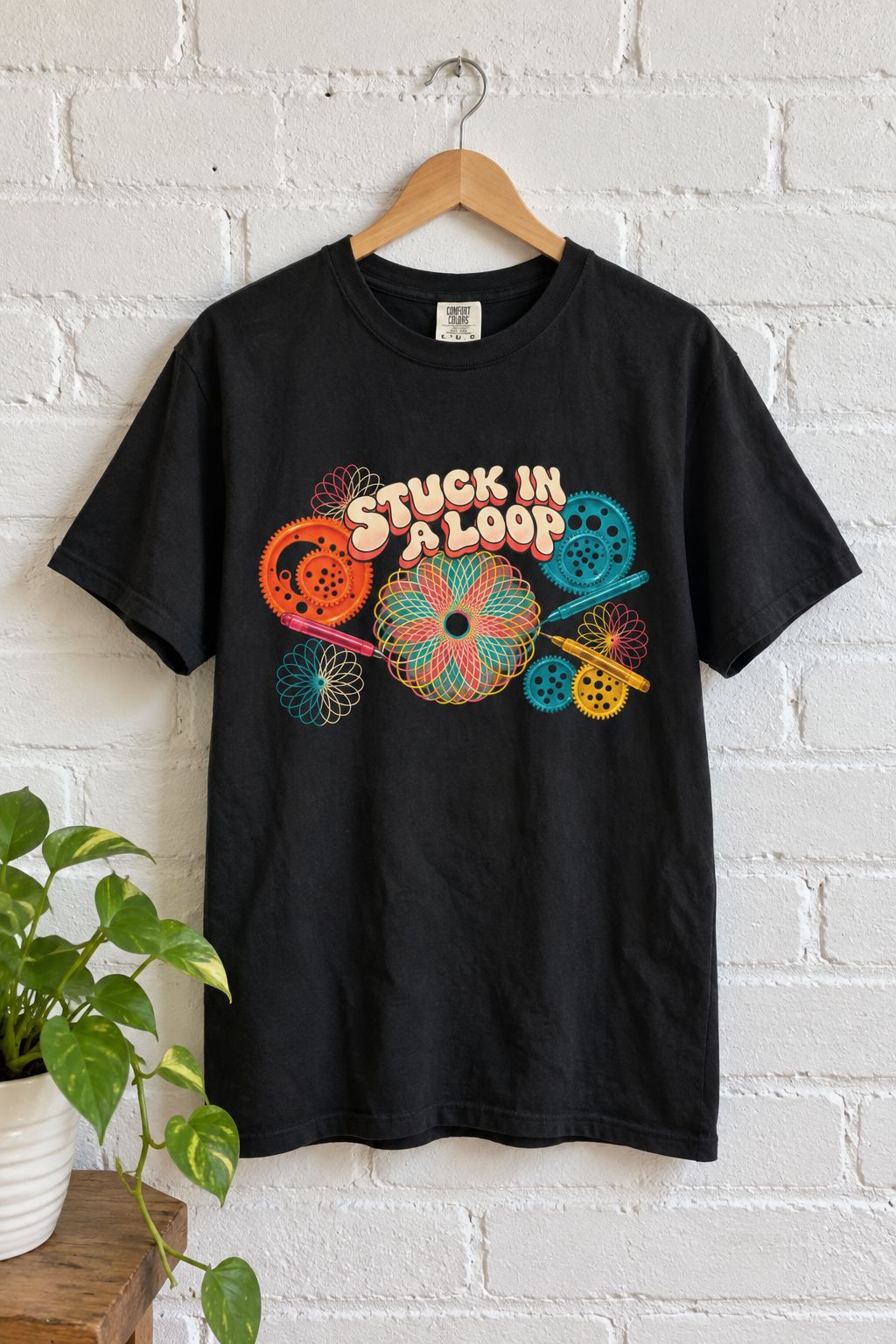 Retro Spirograph Graphic Tee lifestyle photo