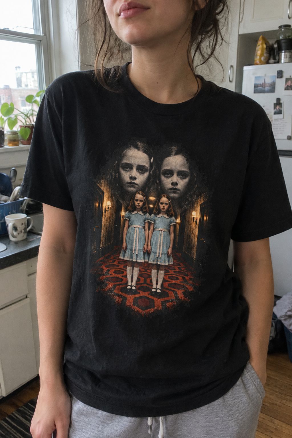 The Shining Twins Graphic Horror Tee lifestyle photo