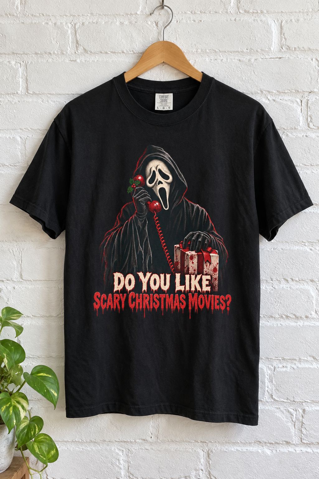 Ghostface "Do You Like Scary Christmas Movies?" Tee lifestyle photo