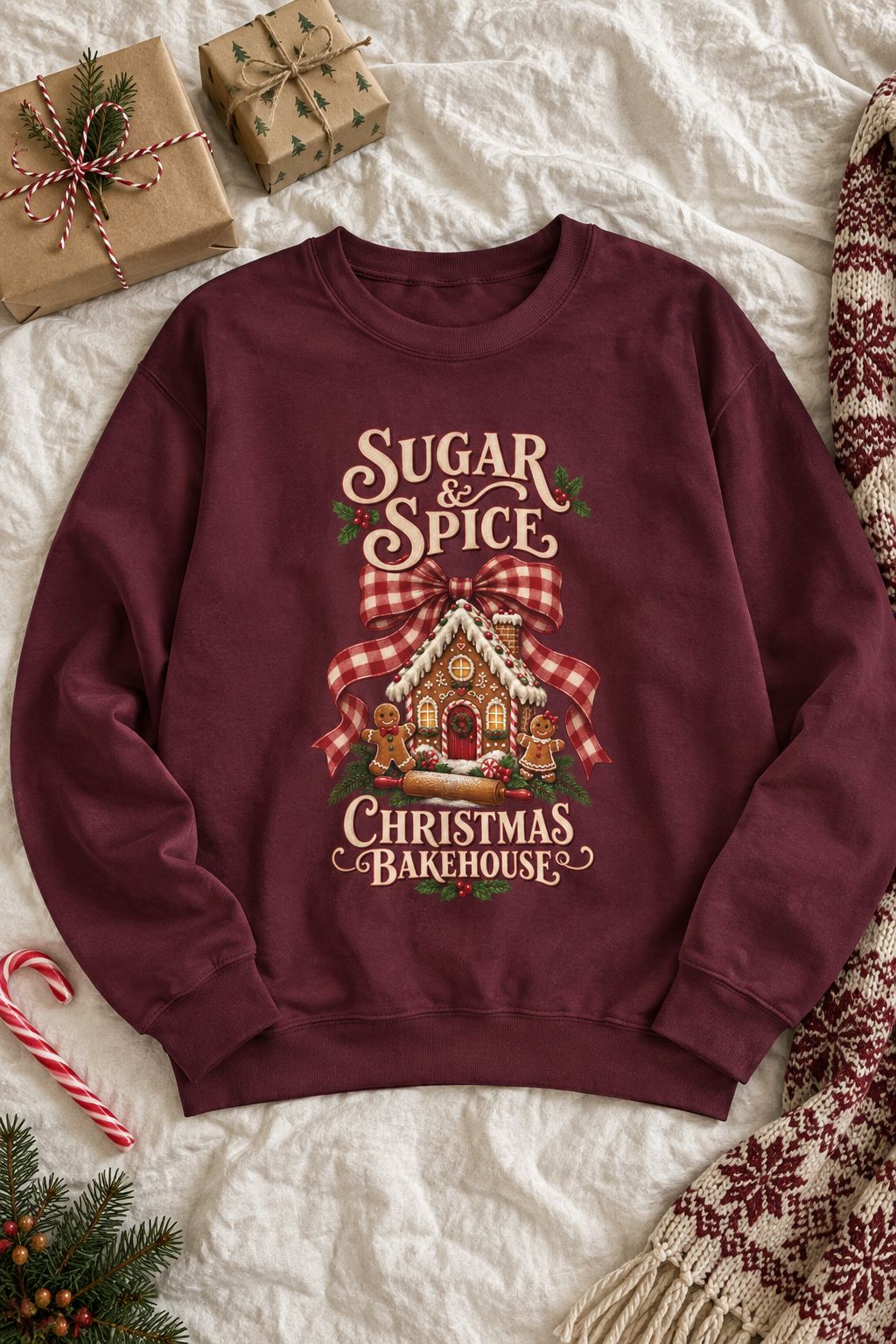 Sugar & Spice Christmas Sweatshirt lifestyle photo