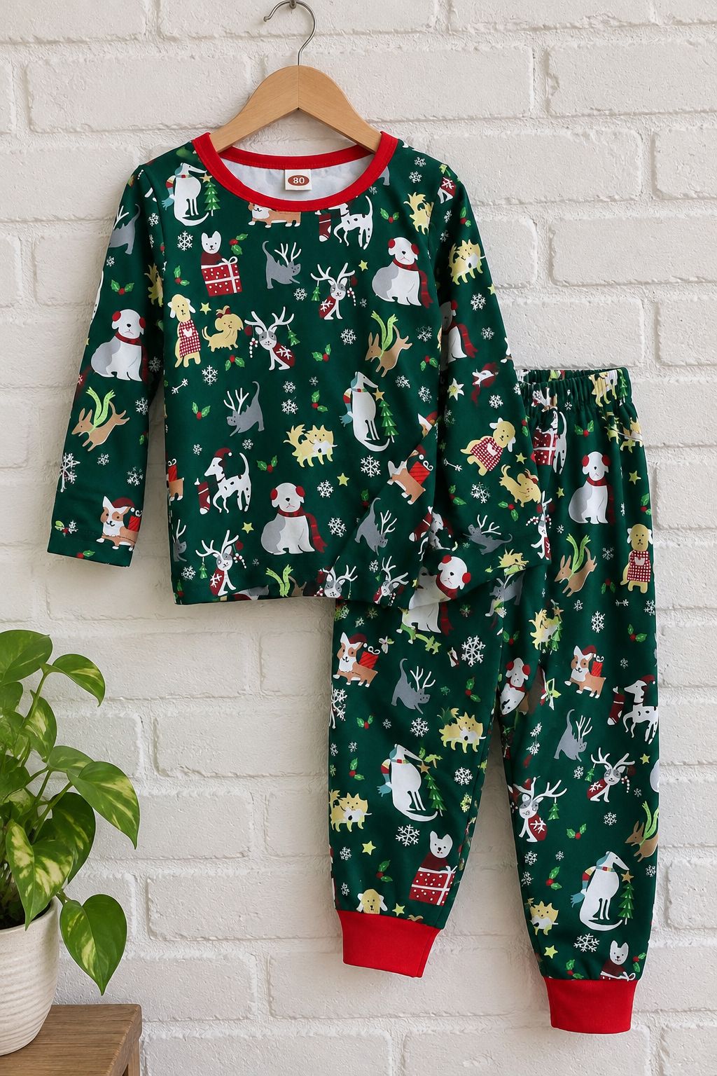Kids Christmas Pajama Set lifestyle photo