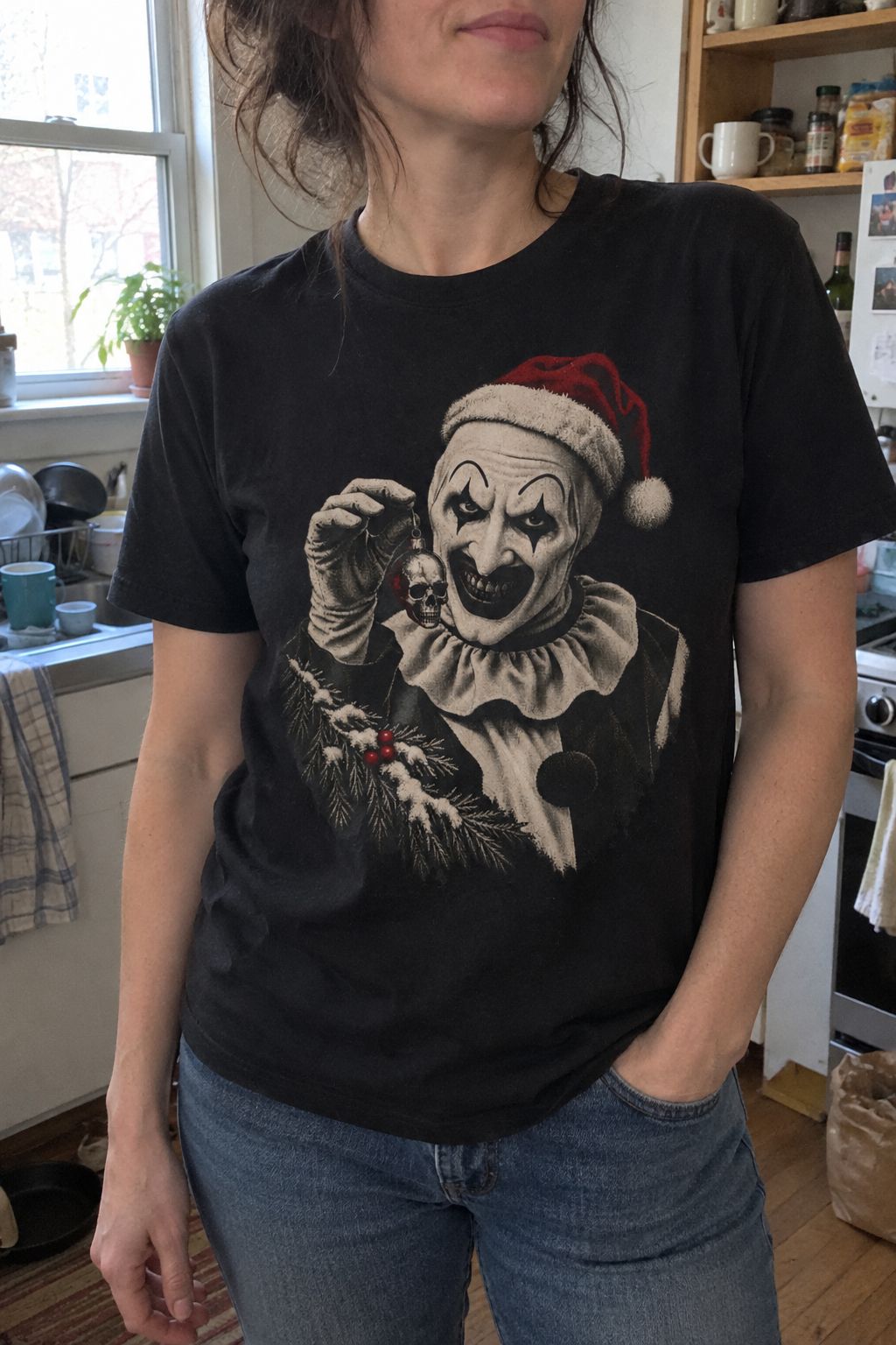 Terrifier Art The Clown Christmas Tee lifestyle photo