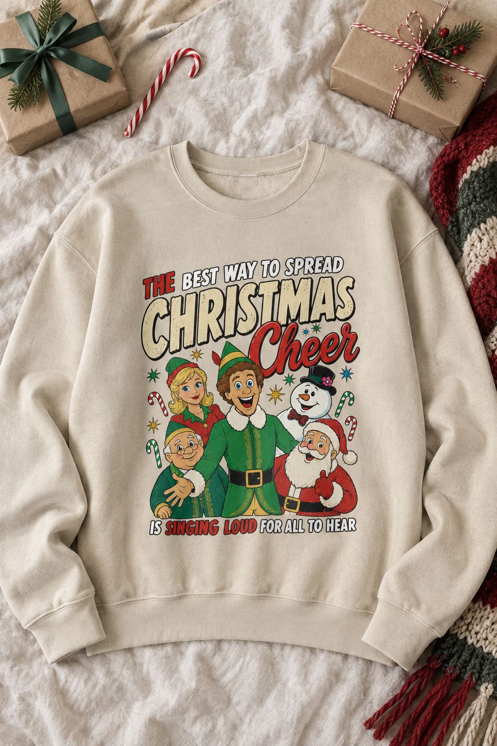 Elf Christmas Sweatshirt lifestyle photo