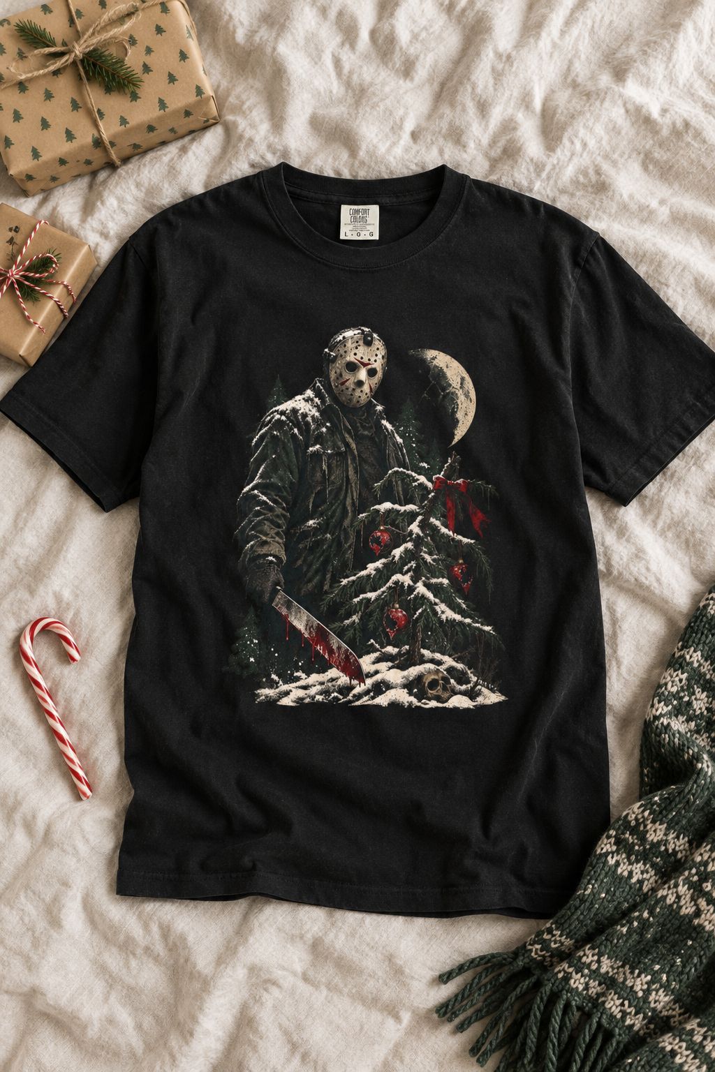 Jason Voorhees Tree Killer Christmas Tee lifestyle photo