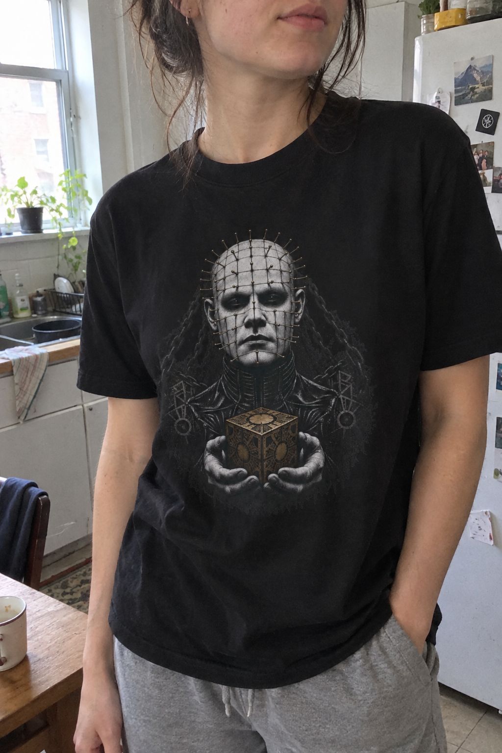 Pinhead with Lament Configuration Graphic Tee lifestyle photo