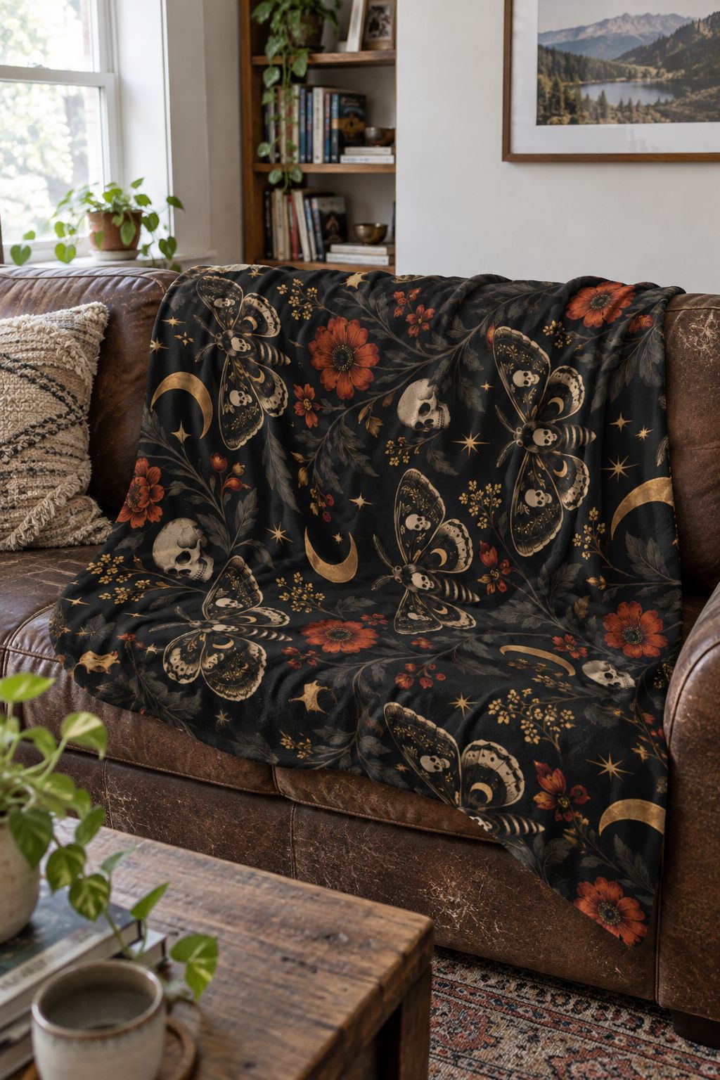 Mystic Moth Sherpa Blanket lifestyle photo
