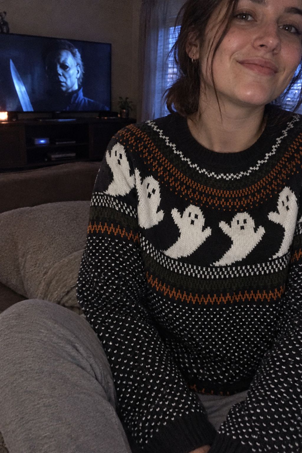 Ghost Print Sweater lifestyle photo