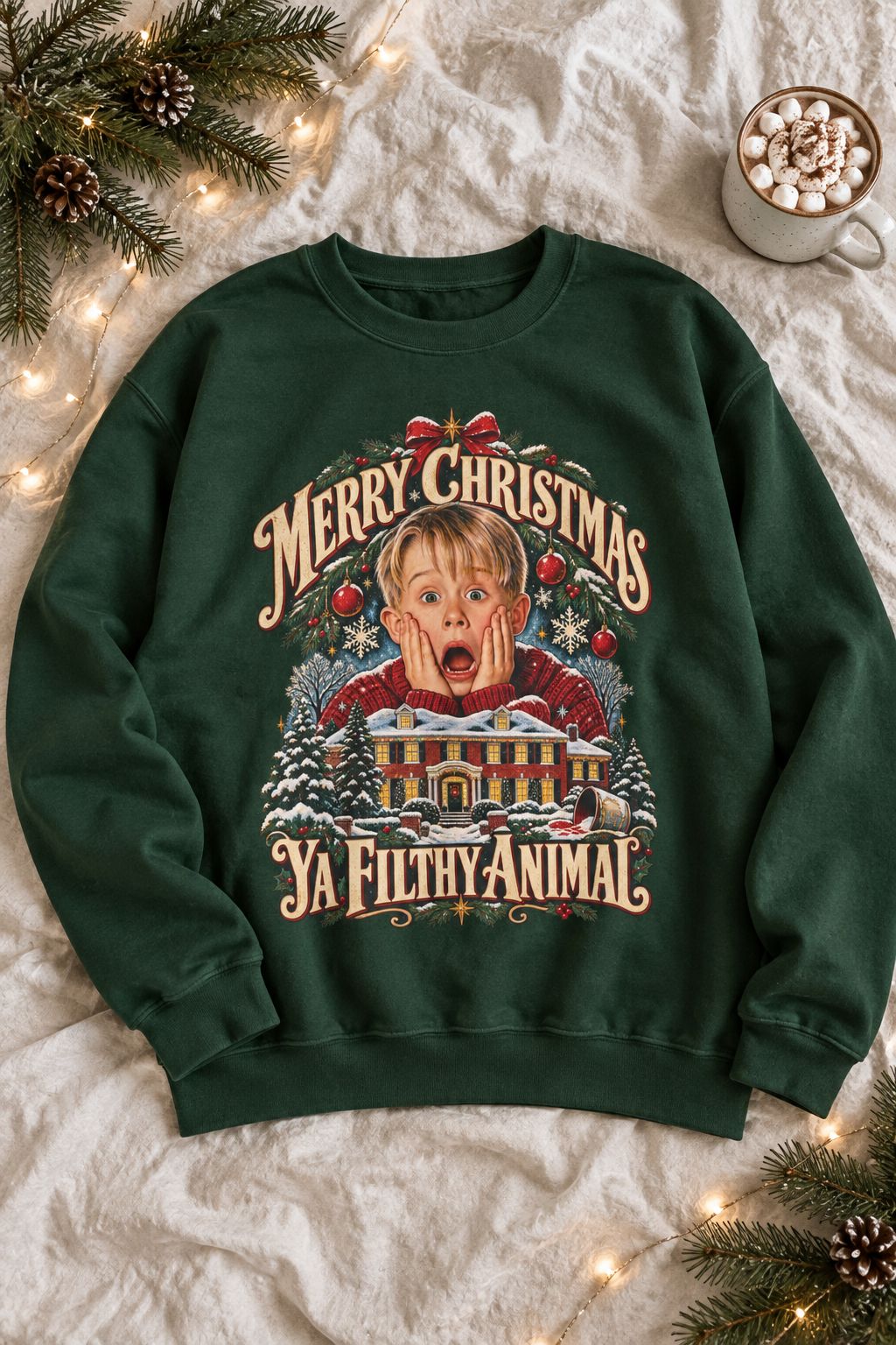 Home Alone Retro Crewneck Sweatshirt lifestyle photo