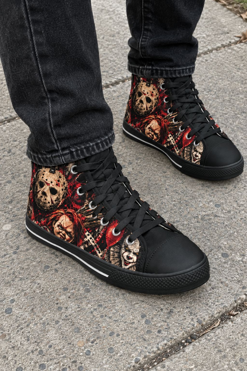 Horror Icons High-Top Sneakers (Women) lifestyle photo