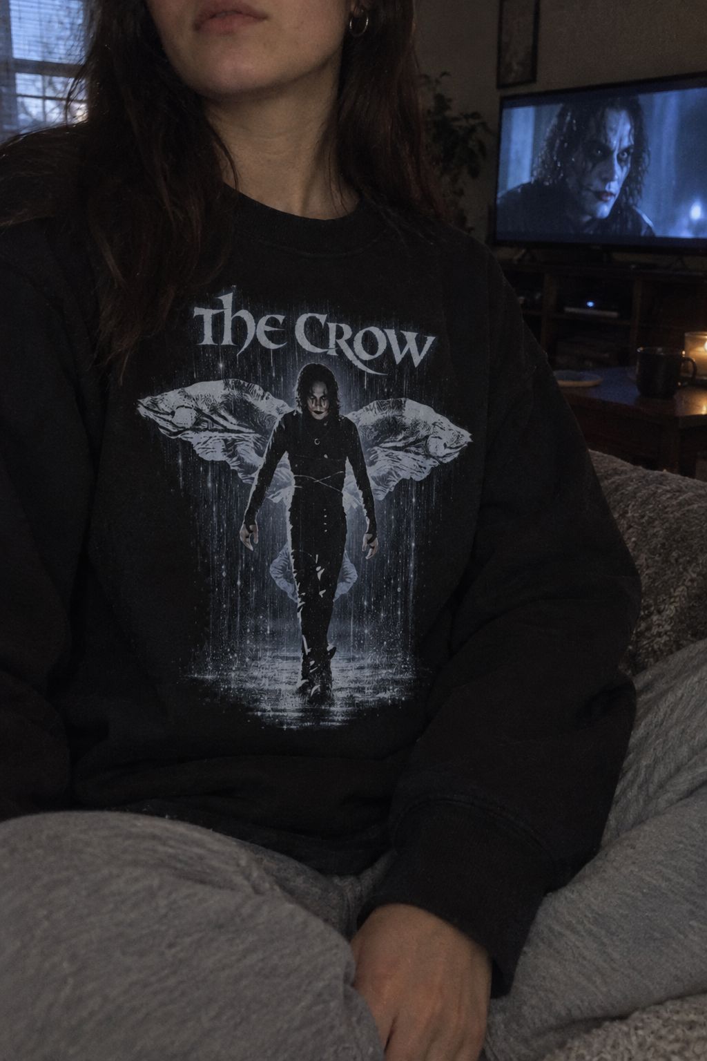 The Crow Graphic Crewneck Sweatshirt lifestyle photo