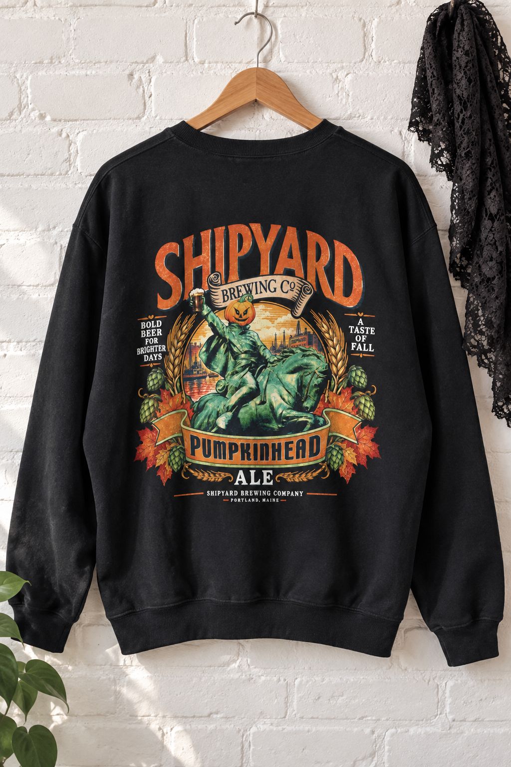 Shipyard Pumpkinhead Ale Sweatshirt lifestyle photo