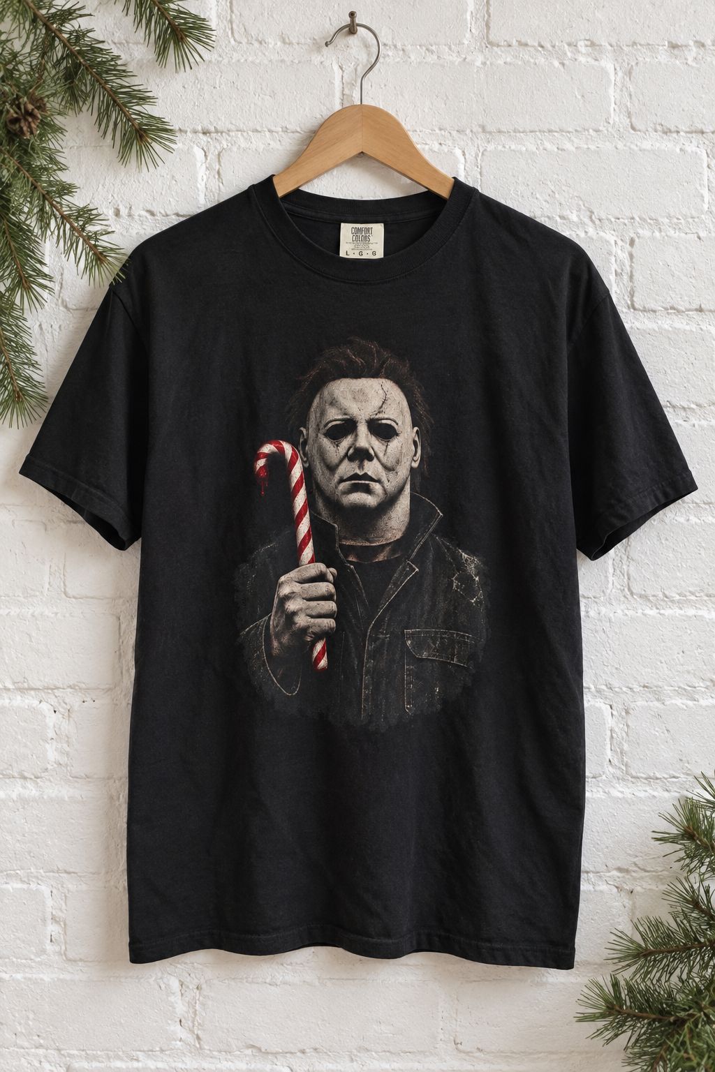 Michael Myers Candy Cane Tee lifestyle photo