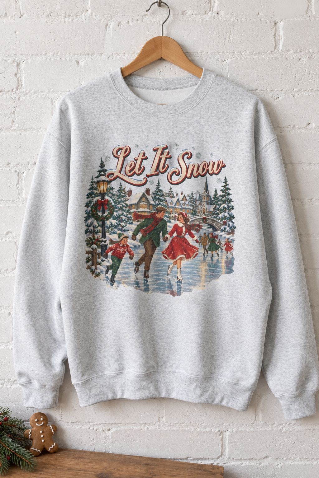 Let It Snow Christmas Sweatshirt lifestyle photo