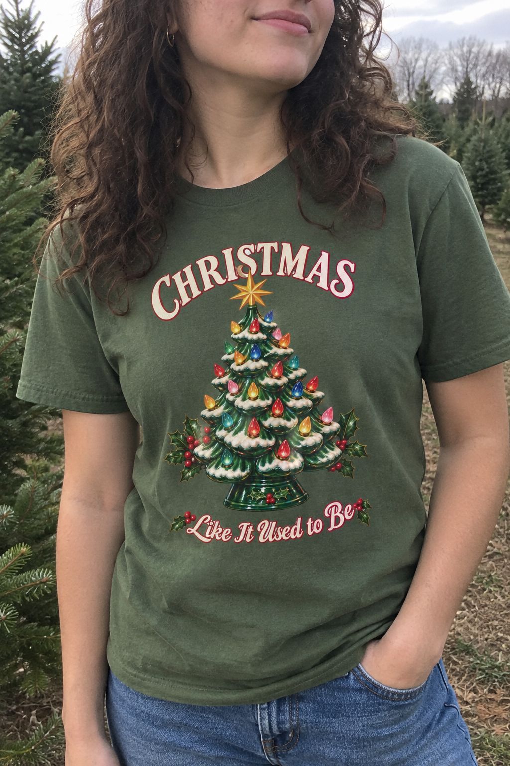 Vintage Ceramic Christmas Tree Tee lifestyle photo