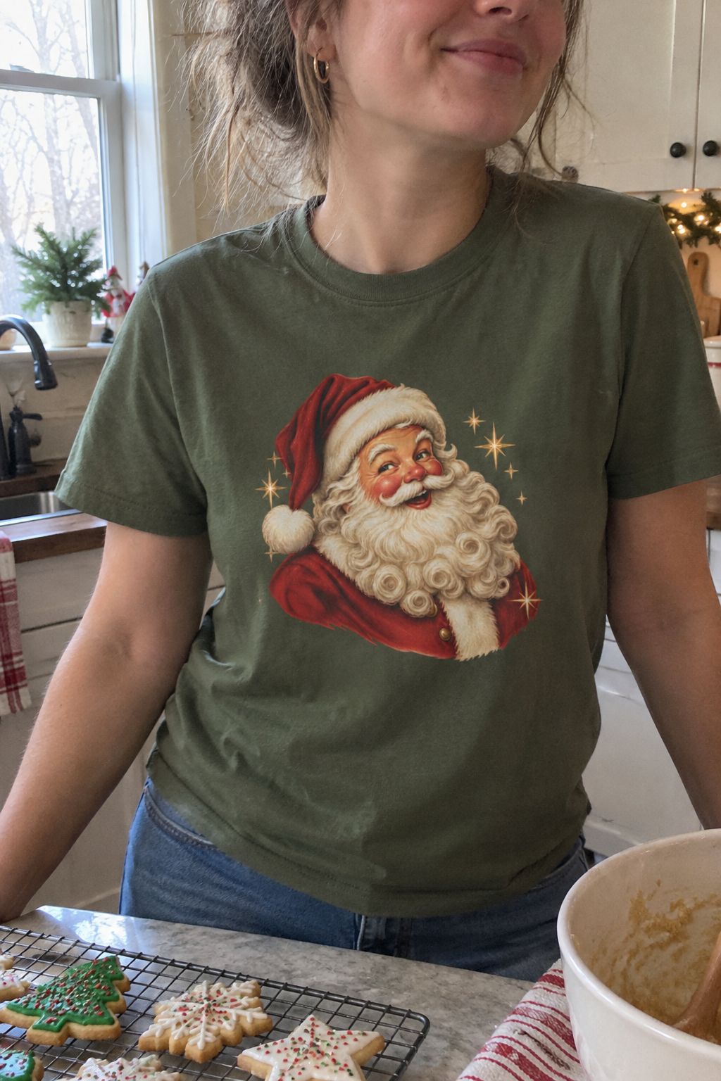 Vintage Santa Claus Graphic Tee lifestyle photo