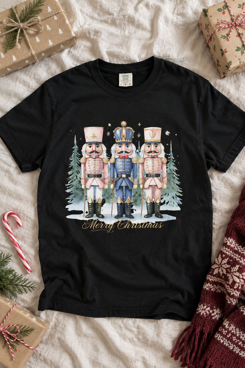 Vintage Nutcracker Christmas Tee lifestyle photo