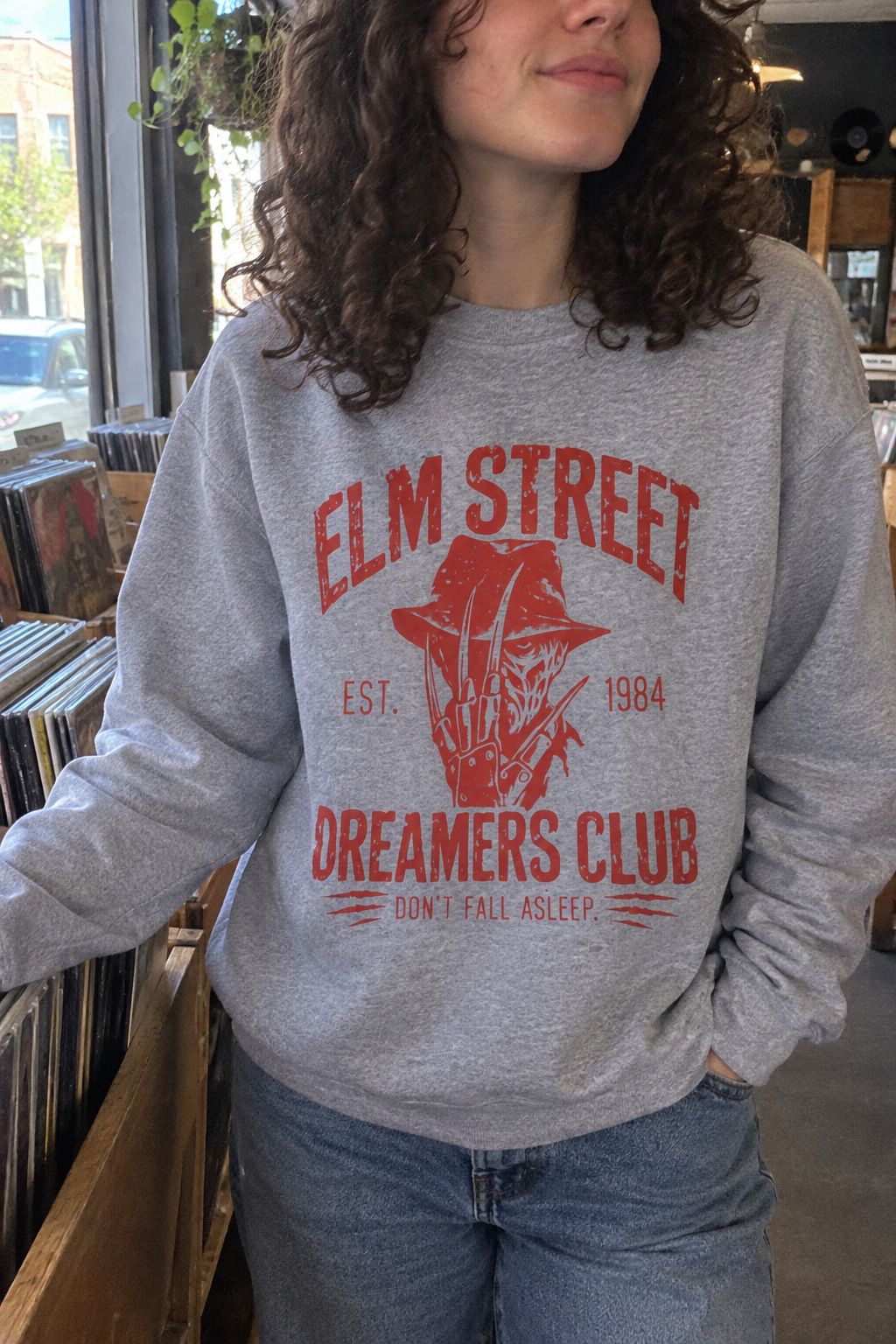 Elm Street Dreamers Club Crewneck Sweatshirt lifestyle photo