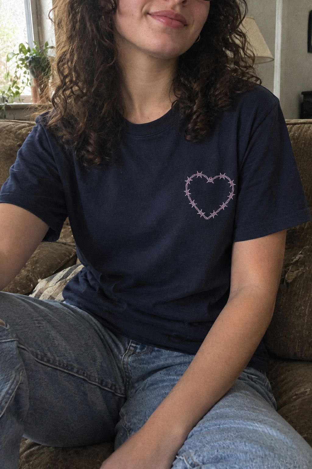 Barbed Wire Heart Graphic Tee lifestyle photo