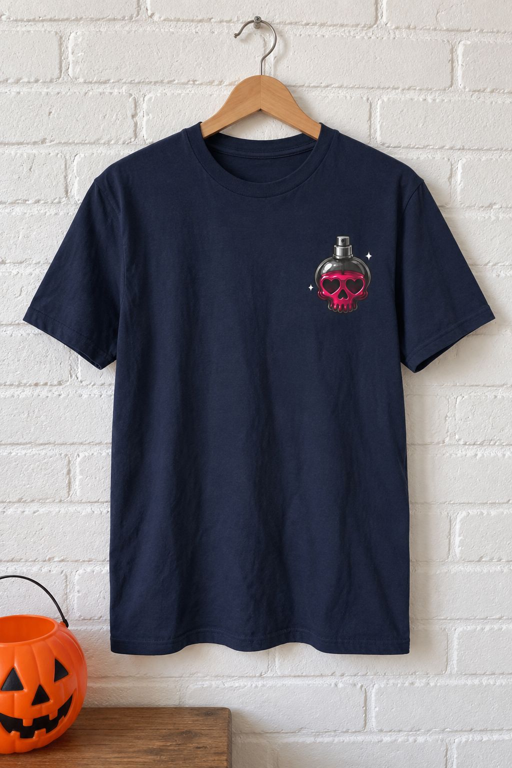 Skull Perfume Bottle Graphic Tee lifestyle photo