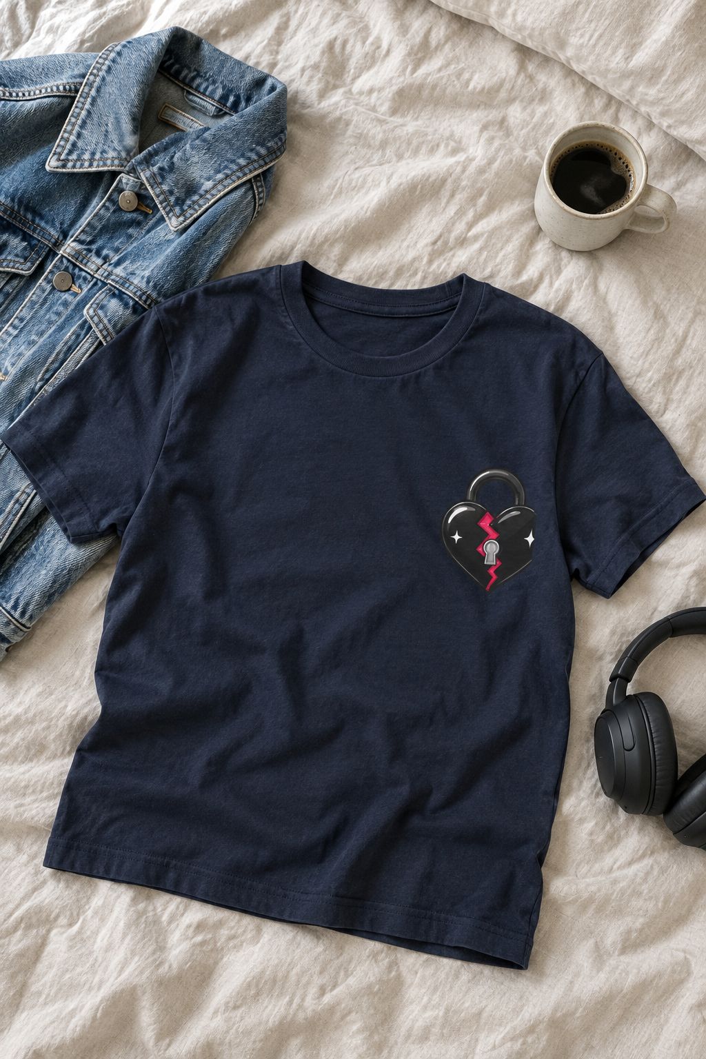Broken Heart Lock Graphic Tee lifestyle photo