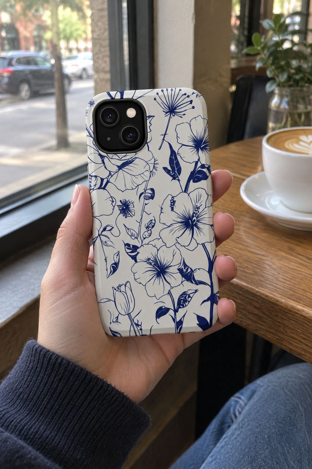 Floral Sketch Magnetic Phone Case lifestyle photo