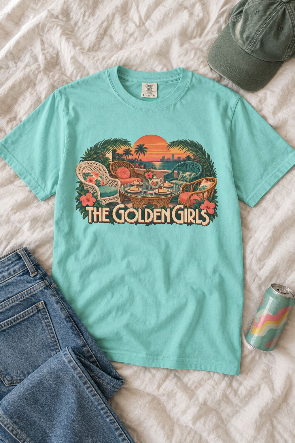 Golden Girls Retro Sunset Tee lifestyle photo